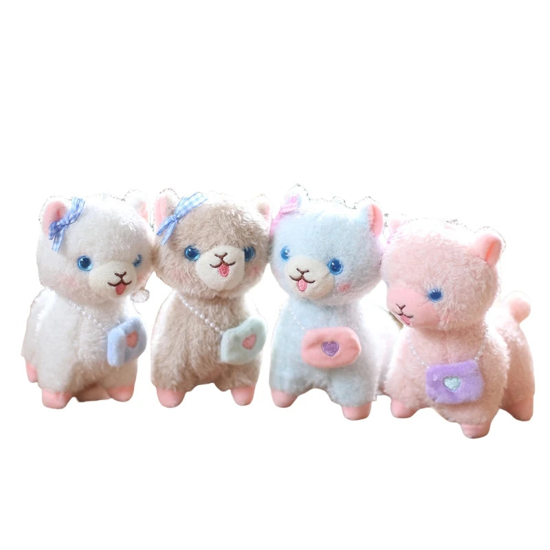 Wholesale Cute Animal Plush Alpaca Keychain Toys Bag Pendant Decor Stuffed Animals Toys Plush Doll Soft Plushie Llama Key Chains