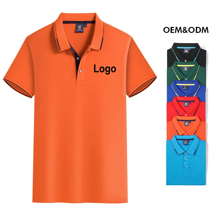 Customized Printing logo Embroidery Cotton Polyester Men Fashion Polo Shirts Plus Size Men's Polo Shirts