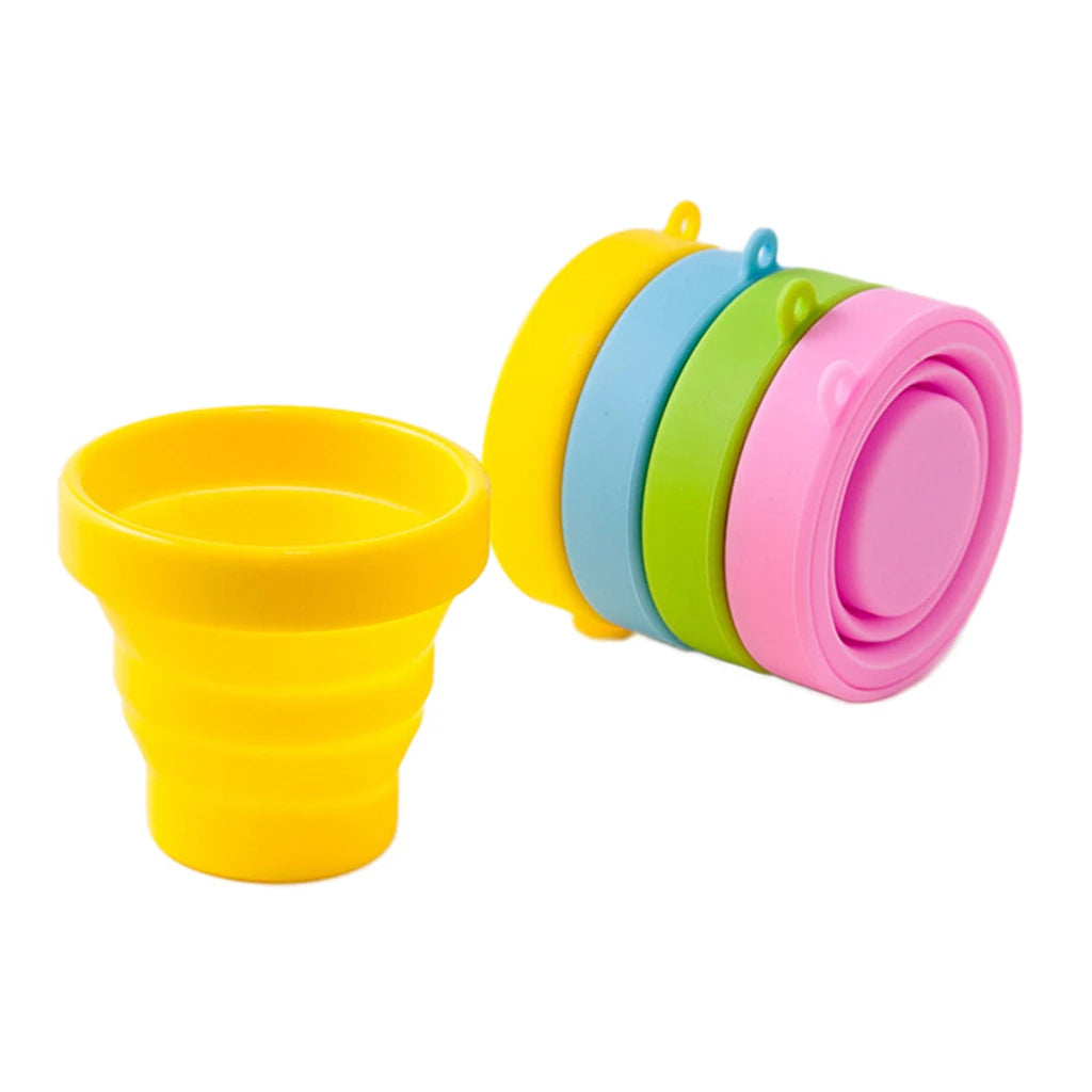 BPA Free Folding 150ML Food Grade Eco-Friendly Silicone Travel Water Cup Retractable Portable Outdoor Collapsible Back to School