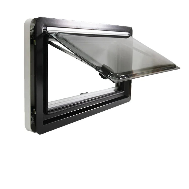 Factory Price 500x500mm Aluminium Frame Double Layer RV Caravan Acrylic Windows with Fly Net for Camper Motorhome