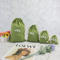 Natural Recycled Soft Canvas Drawstring Bag White Cotton Pouch Custom Logo Ribbon Dust Bag for Gift Garment Storage Packaging