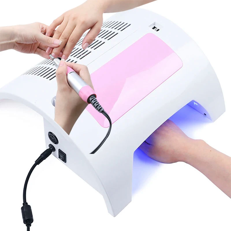 New 5 in 1 60W Pro Cure Pen Shape Nail Drill Salon Equipment Professional Manicure UV Nail Lamp With Dust Collector