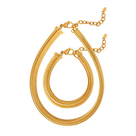 Fenny 18K Gold Plated Wholesale Jewelry Tarnish Free Chunky Fashion Versatile Delicate Chain Stainless Steel Necklace for Wome