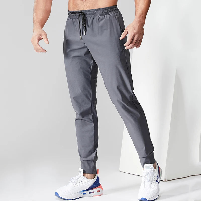 Men's Stretch Blank Jogger Nylon Track Pants Breathable Gym Running Trousers for Men