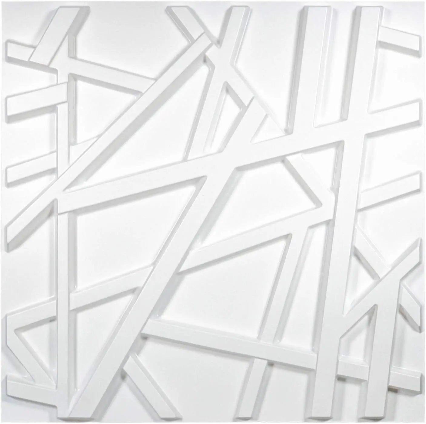 UDK Matte White Wall Panels 50cm*50cm Waterproof Wall Panel Board for Home Hote Interior Wall Decoration