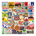 100Pcs Retro Country Nation Travel Map Graffiti Sticker for Girl Notebook Scrapbook Diy Decorative Art Label Stickers