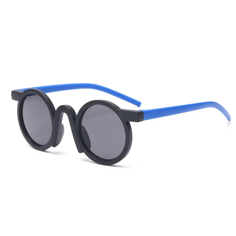 New Retro Classic Boys Fashion Round Frame UV400 Protection Kids Sunglasses Custom Logo