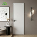 Modern Flush Design Solid Wood Sound Insulation Manual Opening Finished Surface Bedroom Door for Hotel & Villa Use