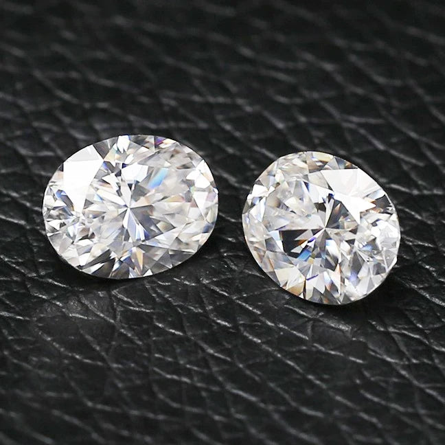 Oval Shape 3x2mm ~ 10x8mm Synthetic Gemstone White Color D VVS Jewelry Loose Stone Price  Moissanite Diamond