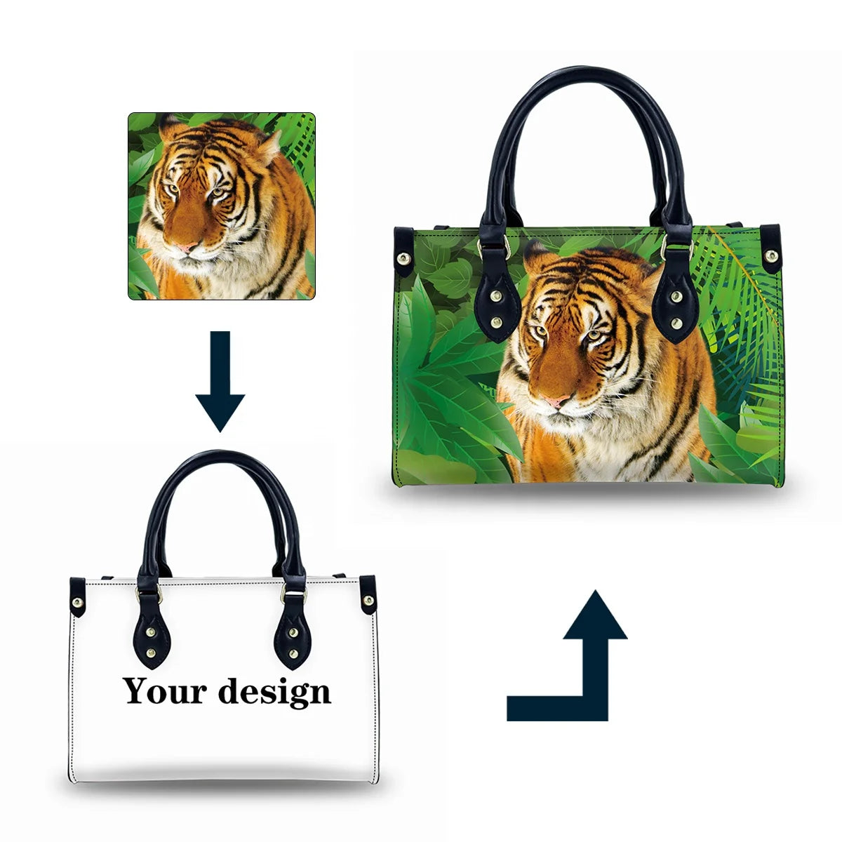 Designer Luxury Designer Handbag Manufacturer Customize Leather Large Capacity Handbags for Women Tote Bag