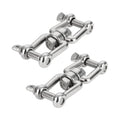 Polished 316 Marine Grade Stainless Steel Swivel Boat Anchor Chain Connector Double Shackle Jaw Jaw 1/4 5/16 3/8 1/2 Inch Sizes MegaBDM