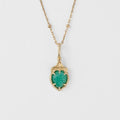 Retro Affordable Luxury Wind Ancient Temple Drop-shaped S925Silver Aventurine Pendant