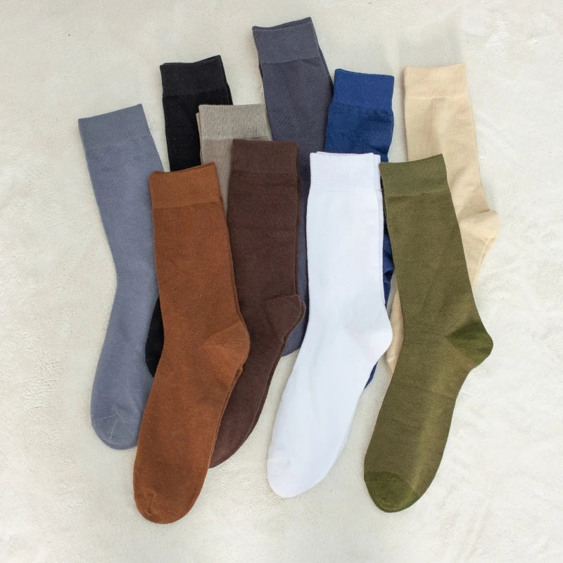 Hot Selling Unisex Casual Crew Socks High Quality Solid Cotton Business Style Breathable Quick Dry Summer Season Customizable