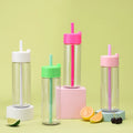 American Minimalist 740ml Tritan BPA-Free Portable Travel Straw Cup Boba Drinkware with Wide Bore Straw