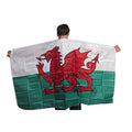 Drape Welsh Flag 3' X 5' - Welsh Cape Fan Flag 90 X 150 cm - Banner 3x5 ft