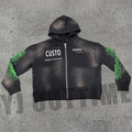 Custom Logo Hoodie Oversized Sweatshirts Heavyweight Cotton for Men's DTG Print Zip up Hoodies
