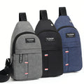 Men's Fashion Crossbody Fanny Pack Waist Bag Portable Outdoor Sports Accessory with Earphone Hole and Zipper Closure