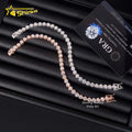 Factory Direct Price Silver 925 Hip Hop 3mm 4mm Bezel Moissanite Tennis Bracelet Iced Out Men Women Fine Jewelry Tennis Chain