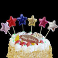PU Mirror High-Gloss Multicolor Star Heart Crown Mickey Cake Toppers 100 Pieces Happy Birthday Christmas Easter Cake Decorations