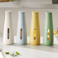 OWNSWING Auto-Seal 470ml Glass Oil Dispenser Bottle with Press-Open/Light-Block Lid Non-Drip Spout Airtight BPA Free