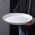Bone China High End White 3 4 6 8 10 Inch Round Pizza Plate Set Ceramic Dinnerware Dessert Serving Plates for Wedding Party