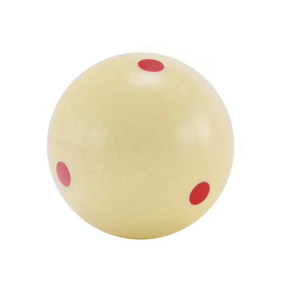 Premium Quality 2-1/4" White Billiard Pool Cue Ball with 6 Red Dots White Ball