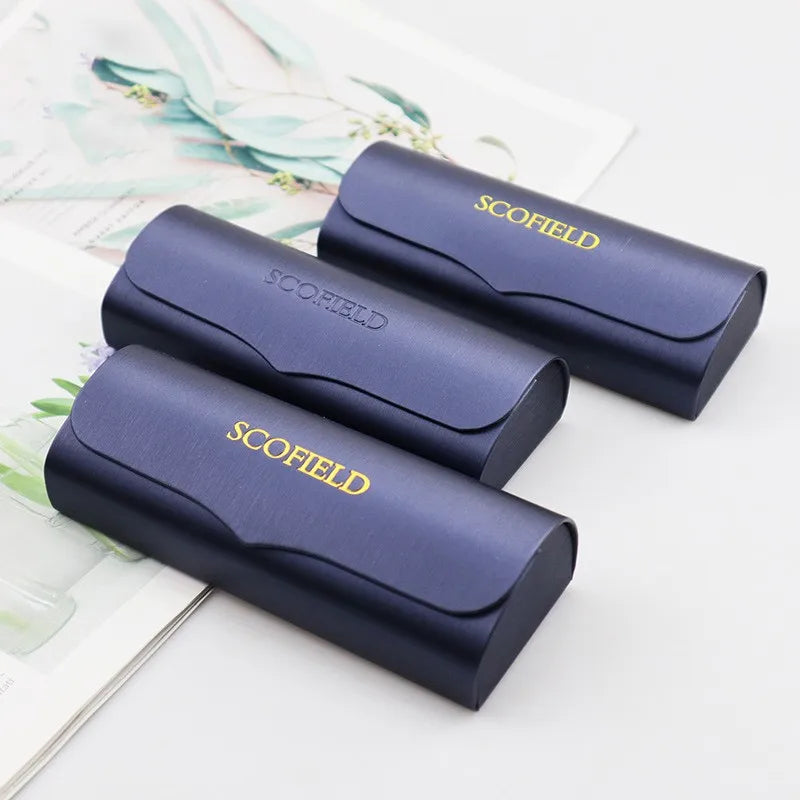 High-End Retro Business Sunglasses Case Handmade PU Sun Glasses Box Factory Price Wholesale