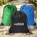 Customizable Logo Sports Drawstring Backpack with Nylon Lining Colorful Cartoon Pattern Waterproof Polyester Carry System