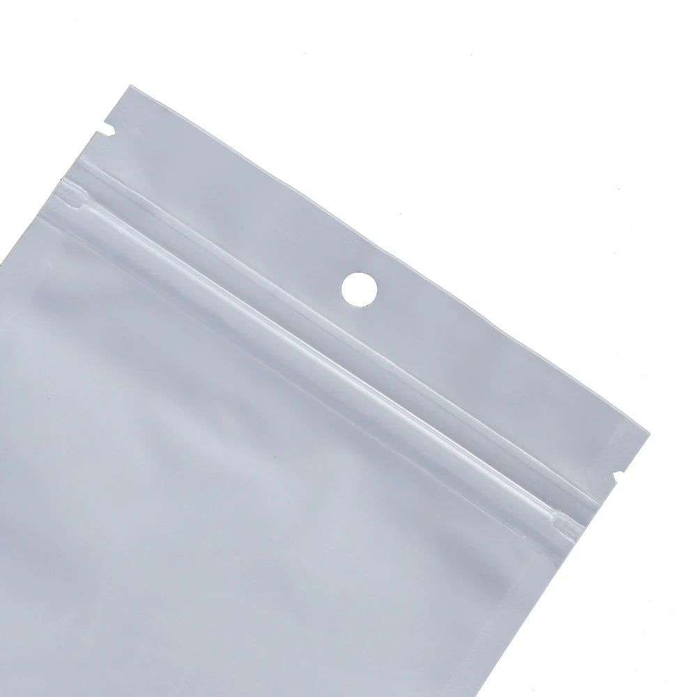 White Pearlescent Film Yin Yang Sealed Plastic Packaging Translucent Hanging Hole for Jewelry Display Pull Bone Bone Jewelry
