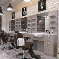European Style Hair Salon Barber Styling Station Mirror