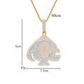 CN415    Bling Bling  Brass Setting CZ Hip Hop Necklace Iced Out Jewelry