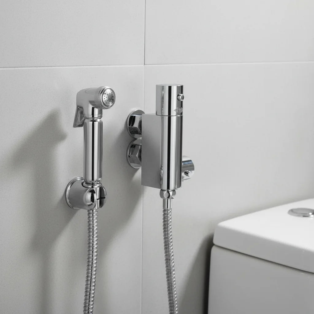 Thermostatic Bidet Shattaf Brass Wall Mounted Toilet Bidet Spray Kit