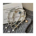 Vintage 925 Sterling Silver Handmade Bamboo Shape Tube Natural Crystal Beads Beaded Bracelet for Women Fine Jewelry