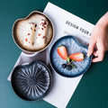 Wholesale Eco-Friendly Glazed Nordic Style Stoneware Restaurant Dinner Dessert Plates Ceramic Dish Plates for Restaurant Use