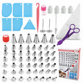 72Pcs Icing Piping Tips Nozzles Pastry Bag Scissor Set Baking Tools Cake Decorating Set