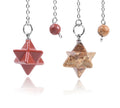 G.T Wholesale Meditation Energy Healing Chakra Hexagonal Star Crystals Healing Stone Merkaba Star Pendulum