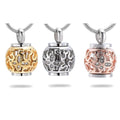 2022 Hot Lovely Family Stainless Steel Heart Cremation Jewelry Memorial Pendant Keepsake Lantern love Urn Ashes Necklace