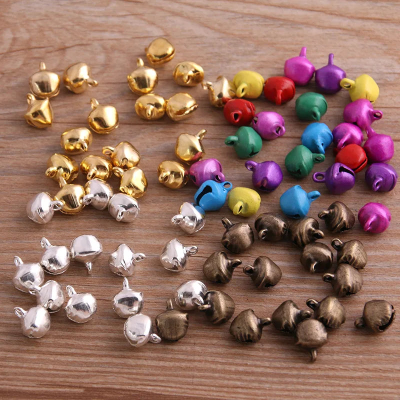 New Christmas Bells Mix Colors Loose Beads Small Jingle Bells Christmas Decoration Gift