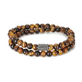 Handmade Man Bracelet Jewelry 6mm Yellow Tigers Eye Bead Bracelet Natural Stone Gemstone Meditation and Healing Bracelet