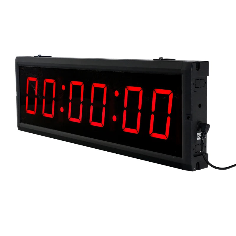 LED 3 Inch 6 Digit Portable Fitness Digital Countdown Clock Timer for Home Gym Living Room Office Wall Decor with Remote Control