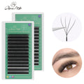 GLAMLASH Handmade Premade 4D W Shaped 0.07mm Korean PBT Synthetic Fiber Premium Quality Volume Fan Eyelashes