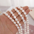 9mm White Freshwater Natural Baroque Pearls Strand Necklace Irregularity Loose Beads for Jewelry Making Wholesale