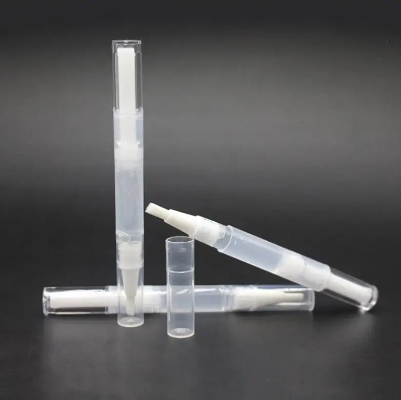 2ml 3ml Empty DIY PP Twist Nail Polish Pen Lip Gloss Tube Cuticle Oil Twist Pens With Fiber Brush Cosmetic Packaging Container