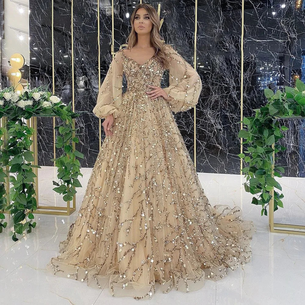 Beautiful Woman Long Flower Gown Women's New Temperament Banquet Long Dress Party Evening Girl Elegant Dress Evening Party Dress