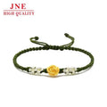 Alluvial Gold New Rose Bracelet Gold Shop Same Style Lucky Beads Woven Hand Strap Women's Supply
