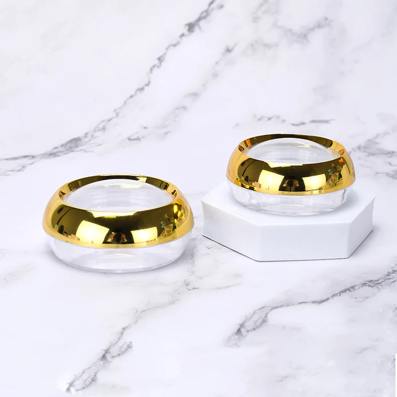 In Stock Empty Capsule Plastic Cosmetic Jar 10g 20g 30g 50g Medical Use Pill Jars Jar Capsules with Gold Line