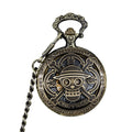 Wholesale Weflourish MP107 One Piece Antique Skeleton Bronze Hand Winding Mechanical Retro Roman Zinc Alloy Pocket Watches
