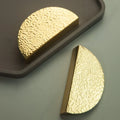 Hot Sale Luxury Semicircle Hammered Cabinet Brass Half Moon Handle