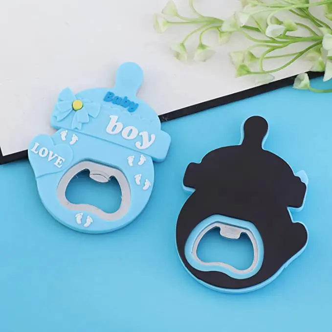 Factory Price PVC Metal Handmade Promotional Novelty Bottle Opener Fridge Magnet Beer Opener Custom Logo Color for Baby Shower