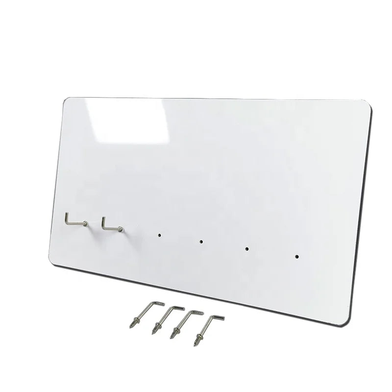 OEM Printable Personalized Logo 6 Hooks Wall Keyboard Sublimation Blank Door Cloth Hanging Board With Black Backside
